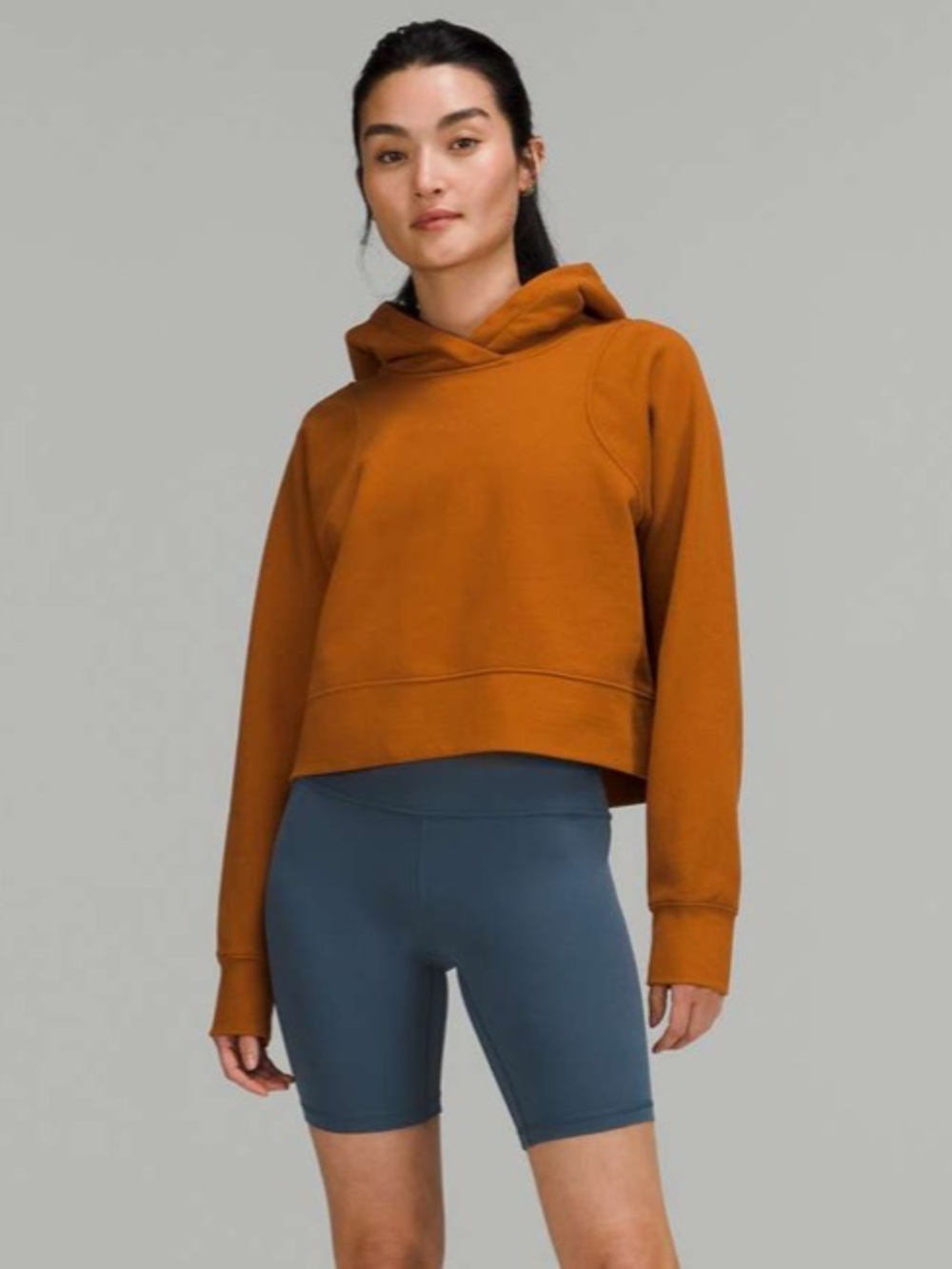 Lululemon Loungeful Cropped Hoodie Butternut Brown